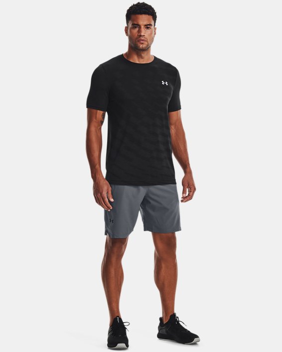 Men's UA Seamless Radial Short Sleeve, Black, pdpMainDesktop image number 2